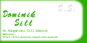 dominik sill business card